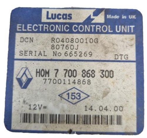 Calculateur moteur renault - moteur,
