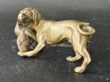 Vienna Bronze Hunting Dog with Game Bird Figurine ca. 1900s
