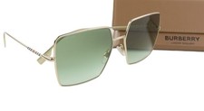Burberry Daphne Femmes Lunettes de Soleil OS Cadre Or Papillon Vert Verres 270