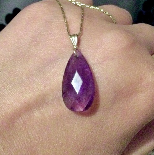 Pendentif améthyste 14k - pendentif, or