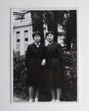 Ecolières en uniforme, japonaises - Photo vintage snapshot