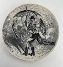 Ancienne assiette Creil Montereau Saturne le temps Scènes mythologiques