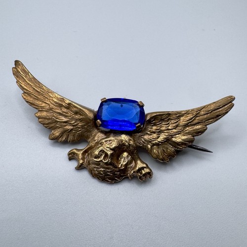 Broche ancienne laiton et - en,