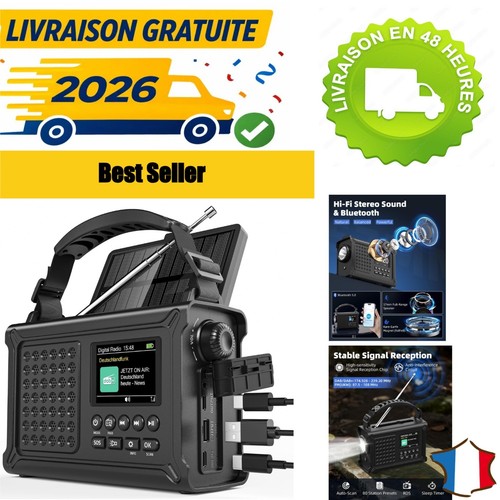 Radio manivelle solaire - radio,