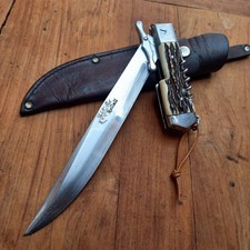 Couteau de Chasse à La d Estaing HALLALI DOURIS CHASTEL Étui Cuir 