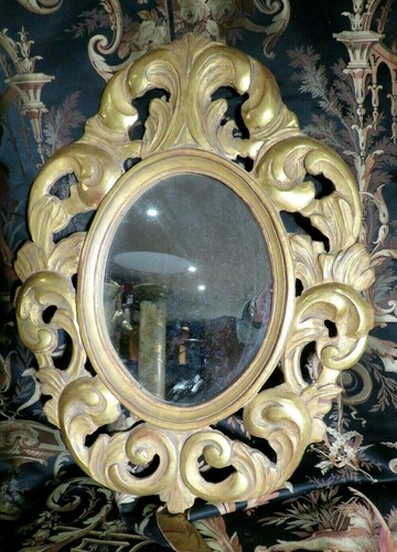Ancien miroir ovale - miroir, de