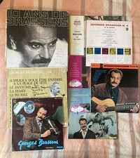 Belle collection unique Georges Brassens 8 33t LP 25cm autographe dédicace signé