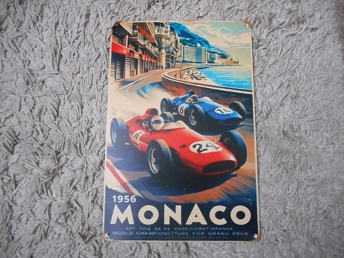 Plaque metal vintage monaco - plaque,