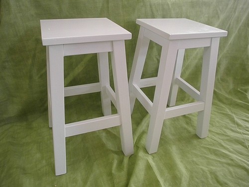 Paire tabourets bois - paire, de