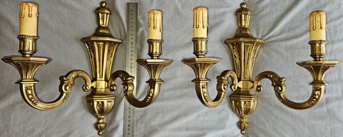 Paire appliques bronze doré - paire,