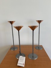 Four Copper Tea candle holders