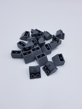 LEGO LOT 20 X ROOF TILE 2X2 45° INV DARK STONE GREY REF 3660 / 4211000 *NEUF*