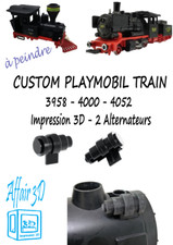Custom compatible Playmobil train  3D  3958 / 4000 / 4052 - 2 Alternateurs