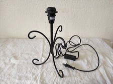 Pied de Lampe en métal noir 27 cm de haut 230V maxi 40W  E14