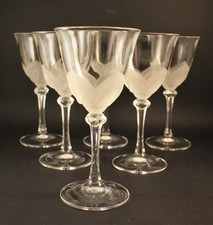 6 verres à vin rouge cristal d'arques modèle florence