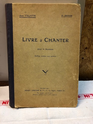 Ancien livre chanter jean - livre,