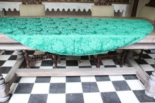 Grande nappe ronde verte