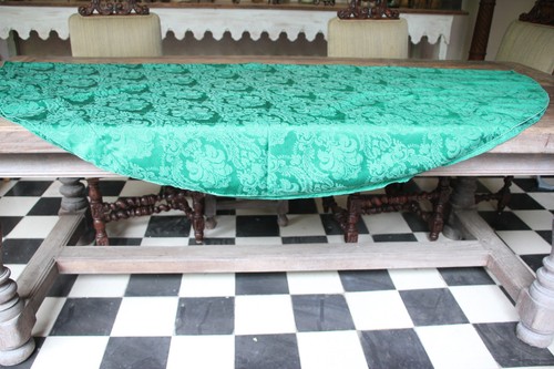 Grande nappe ronde verte