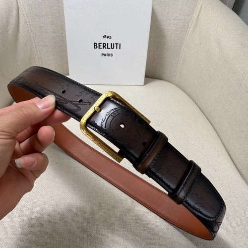 Berluti leather belt - leather,