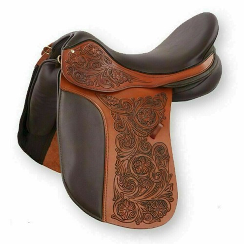Selle cheval cuir - selle, de