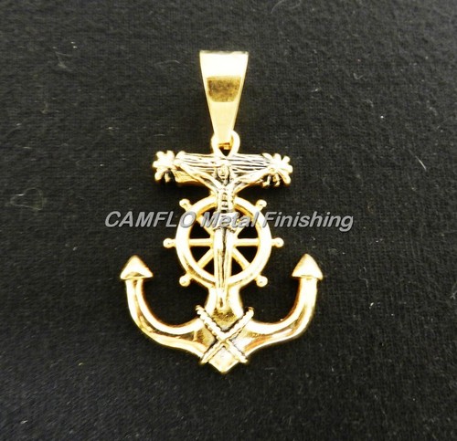 24k gold plated anchor - 24k,