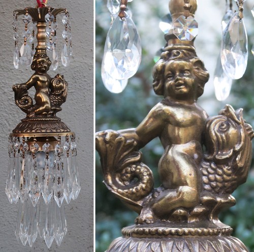 Cherub serpent swag lamp - serpent,