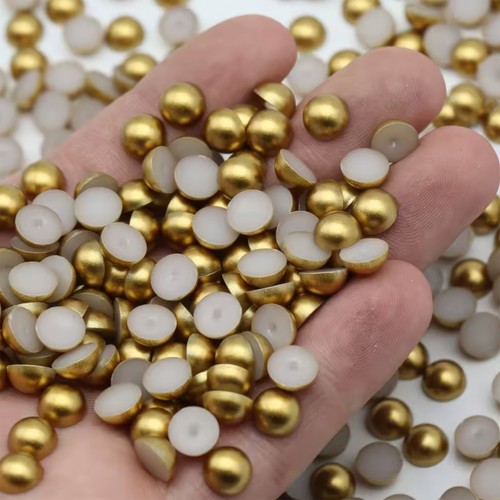 Perles demi rondes flatback - perles,