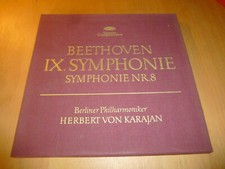 BEETHOVEN symphony n°8 & n°9 - HERBERT VON KARAJAN - DGG BOX Coffret 2 Lp 1963