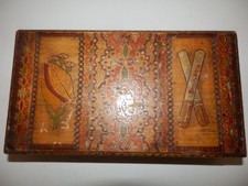 Boîte à cigarettes en bois. Moldavie époque soviétique