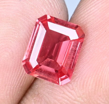 Pierre Précieuse Loose Certifiée Émeraude Parfaite Rouge Orange Spinelle 3,95 Ct
