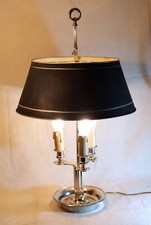 *** EMPIRE Lampe bouillotte électrique bronze argenté abat-jour tôle BLO24BOU001