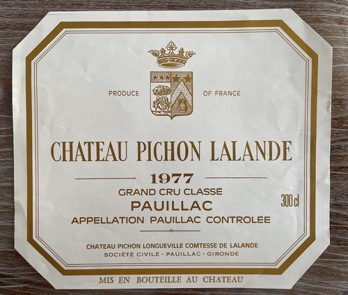 étiquette château pichon - Étiquette,
