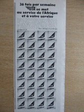 6/1969 PUB COMPAGNIE AERIENNE UTA AIRLINE AFRIQUE DC-8 CARAVELLE TAILS FRENCH AD