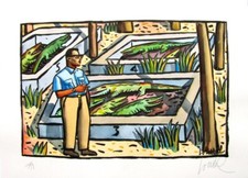 LOUSTAL: LE BASSIN AUX CROCODILES ESTAMPE-PHOTOTYPIE N° -/199 SIGNÉ Comme neuf