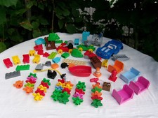 LOT LEGO DUPLO Fleurs Lit Voiture Chaise Arbre Brique Bateau