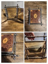 Miroir Triptyque Art Nouveau Miroir de barbier Ancien 1900's. Miroir Biseauté.