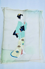 Japon belle peinture sur soie originale 37 x 45 cm