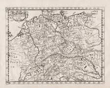 Carte Du Reich Allemand Allemagne Briet Kupferstich 1649