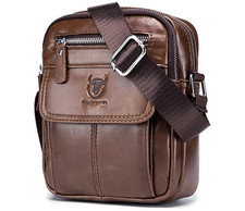 Sacoche cuir véritable - en,