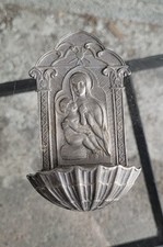 Ancien BENITIER en étain véritable ( poinçon)