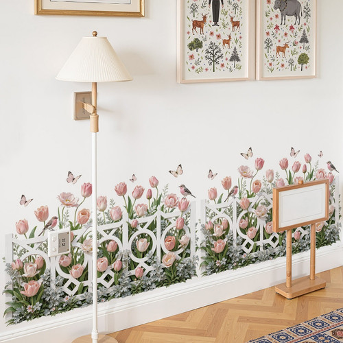 Autocollant mural floral