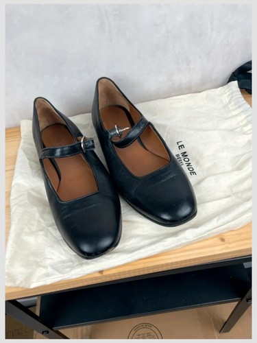 Ballerines cuir noires le - ballerines, en