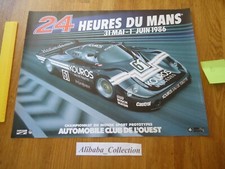 POSTER ORIGINAL ** 24 HEURES DU MANS 1986 * AFFICHE ACO LE 24H MERCEDES KOUROS B