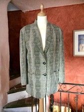 VESTE/BLAZER Femme imprimé Animal Serpent Beige et Noir "Timothée" – T 44*