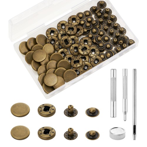 Boutons pression cuir avec - boutons-pression,