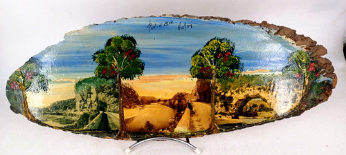 Tableau bois peint - peint, souvenir