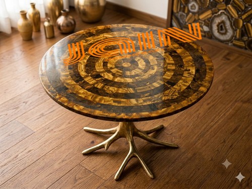 Black marble table - 36",