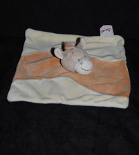 🍀Peluche Doudou Plat Zèbre Beige BENGY 2005 Jungle Cheval Ane Ancien Modèle TBE