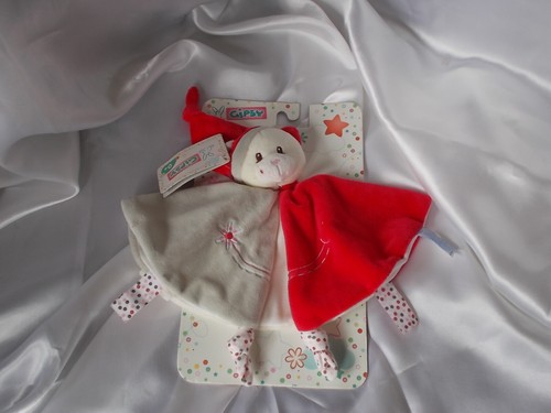 Doudou ours chat rouge - ours,, chat,