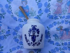moutardier pot moutarde ancien digoin dijon poupon cuillere couvercle